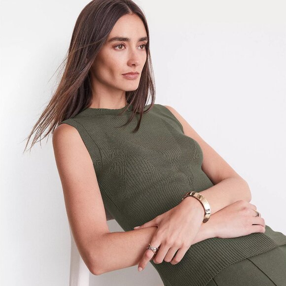 LOFT Versa Ribbed Shell Alpine Green Size S - Picture 9 of 11